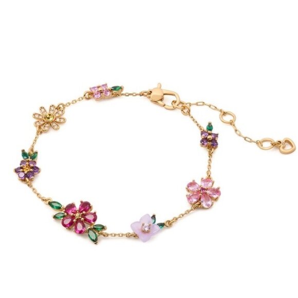 $128 Kate Spade Bursting Blooms Bracelet - Picture 1 of 5